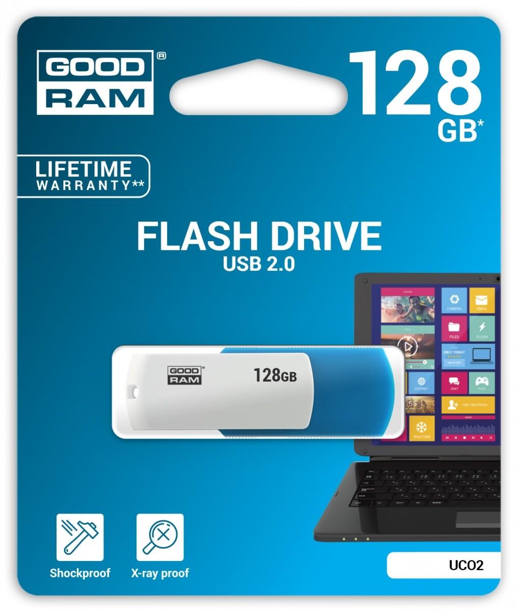 PenDrive GoodRam UCO2 128GB USB 2.0 (niebiesko-biały