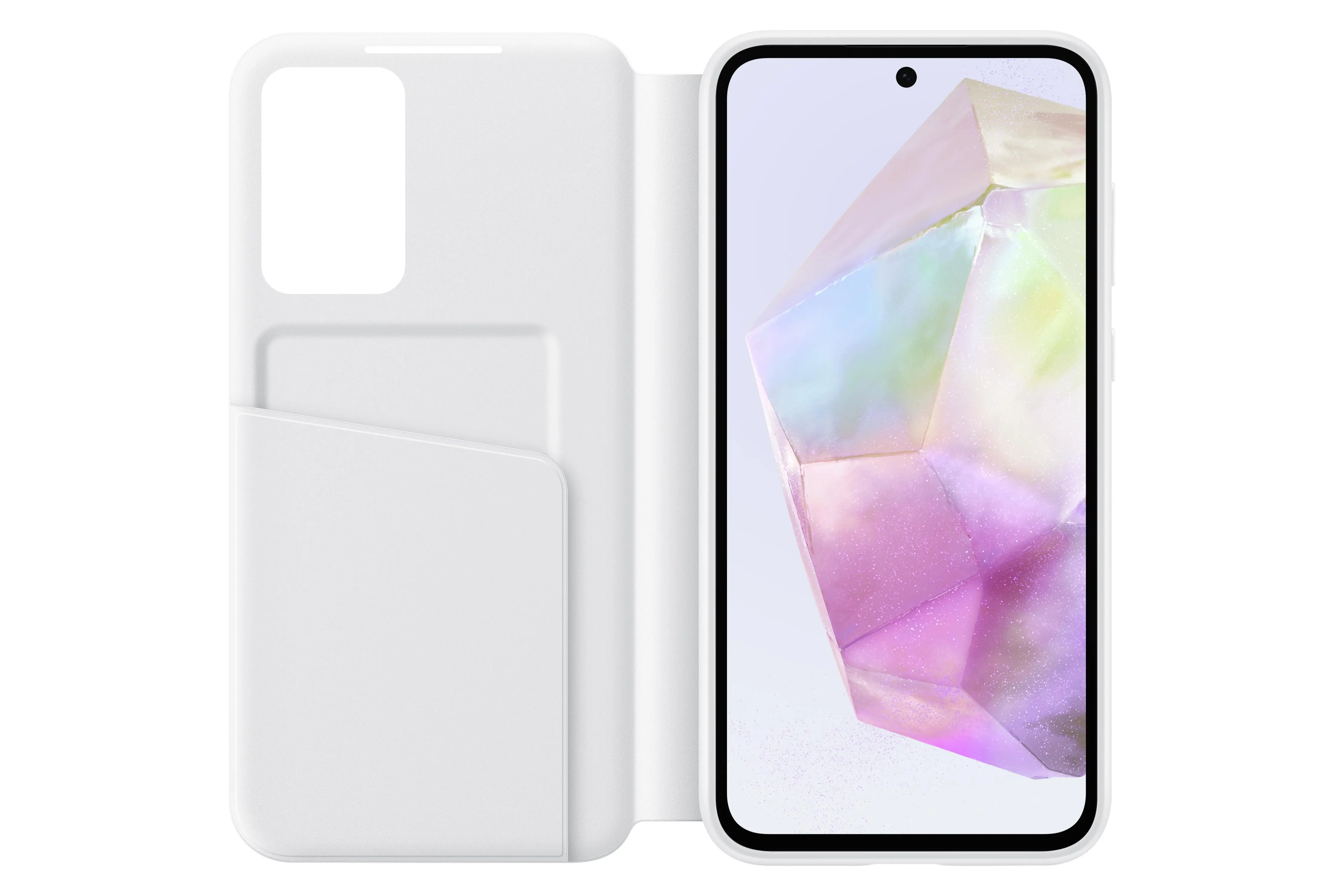 Etui Samsung Smart S View Wallet Cover do Galaxy A35 5G Biały