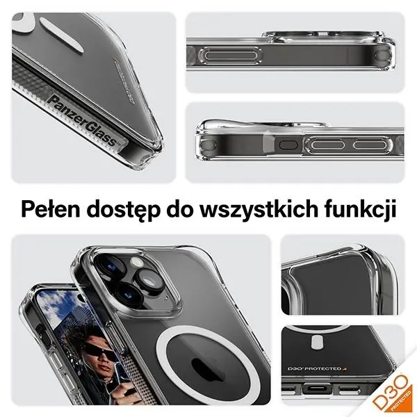 Etui PanzerGlass HardCase do iPhone 15 Pro Max Przezroczysty