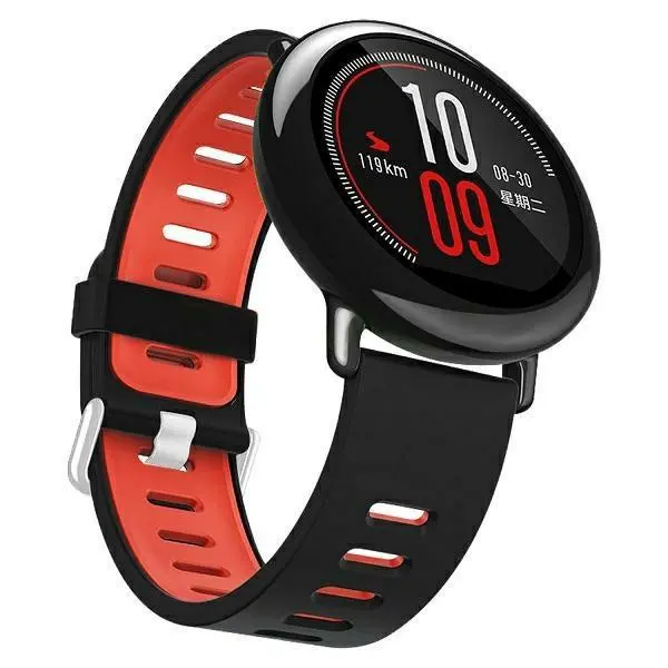 Pasek Beline do Watch 22mm Double Color Silicone uniwersalny Czarno-czerwony
