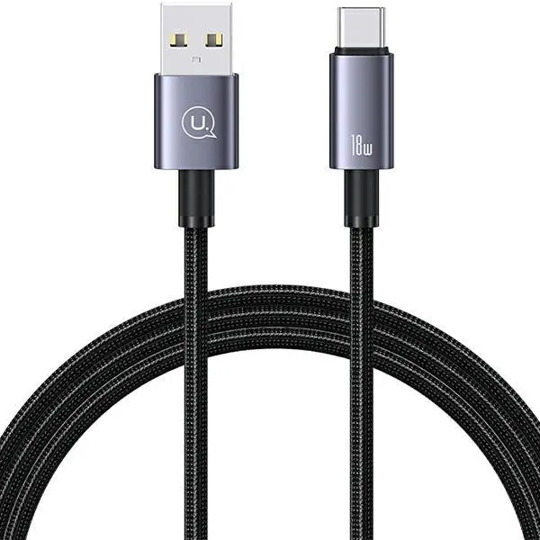 Kabel USAMS USB do USB-C 3A 1,2m Fast Charging Stalowy