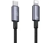USAMS USB-C do Lightning 30W 0,25m Fast Charging Stalowy