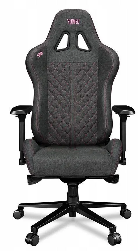 Fotel Yumisu 2050 Magnetic Materiał Biurowy do 150kg Tkanina Szaro-różowy