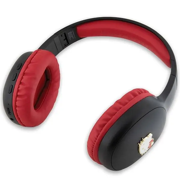 Słuchawki bezprzewodowe Hello Kitty HKBHA1BKHLMK Metal Logo Oval Shape Nauszne Bluetooth 5,3 Czarny
