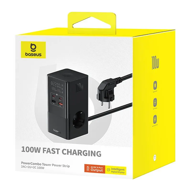 Ładowarka sieciowa Baseus PowerCombo 100W Czarny