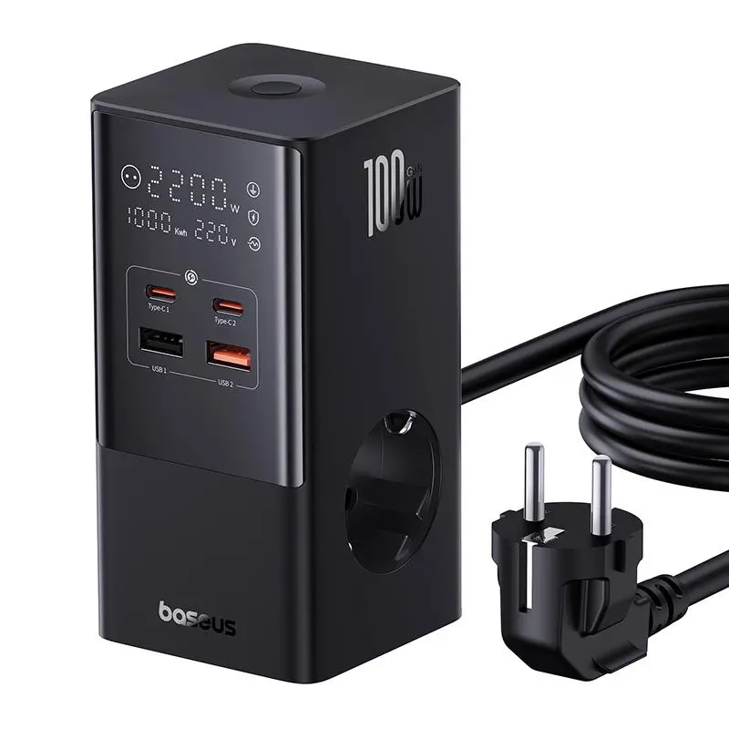 Ładowarka sieciowa Baseus PowerCombo 100W Czarny