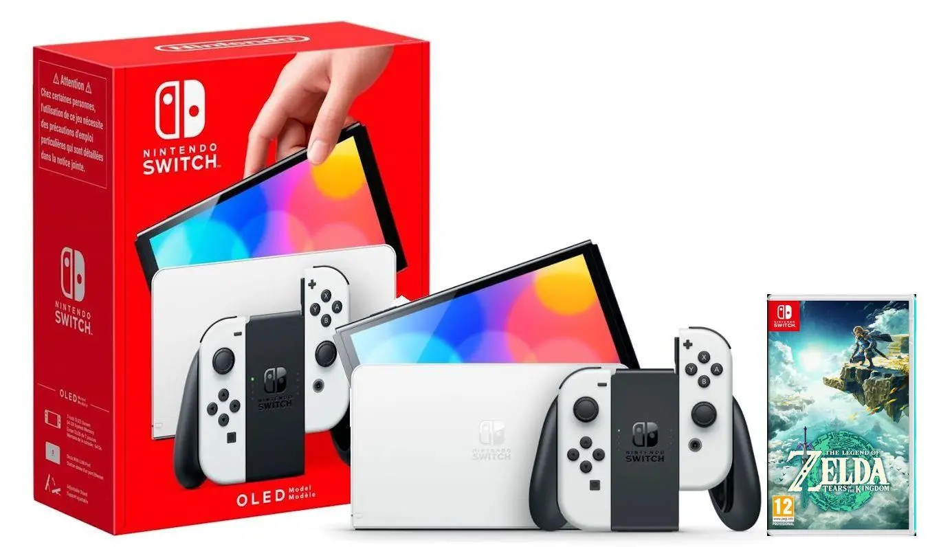 Konsola Nintendo Switch OLED Biały + The Legend of Zelda Tears of the Kingdom