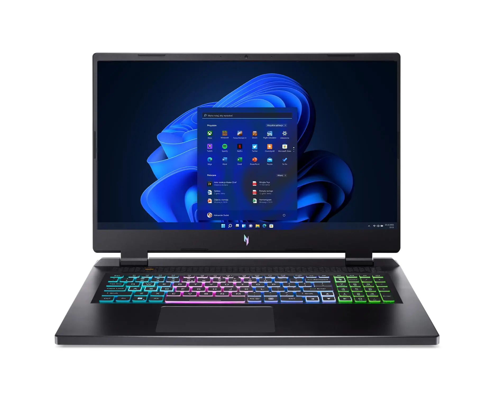 Laptop gamingowy Acer Nitro 17 AN17-41-R7DP 17,3" 165Hz R5 7535HS 16GB RAM 512GB Dysk SSD RTX4050 DLSS3 Win11 Czarny