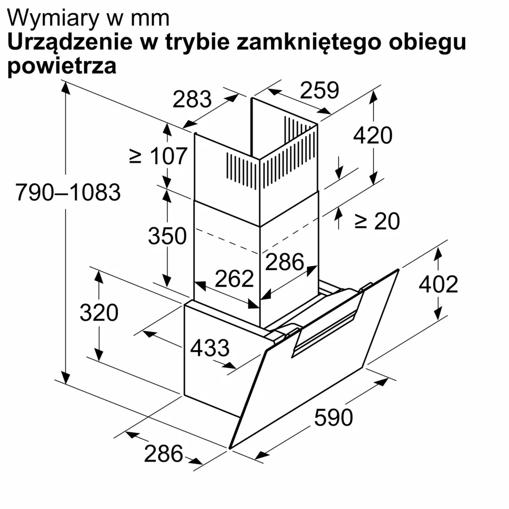 Okap Bosch Serie 4 DWK67FN60 Zdalne sterowanie Czarny