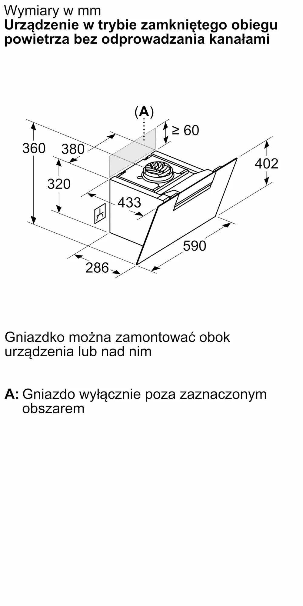 Okap Bosch Serie 4 DWK67FN60 Zdalne sterowanie Czarny