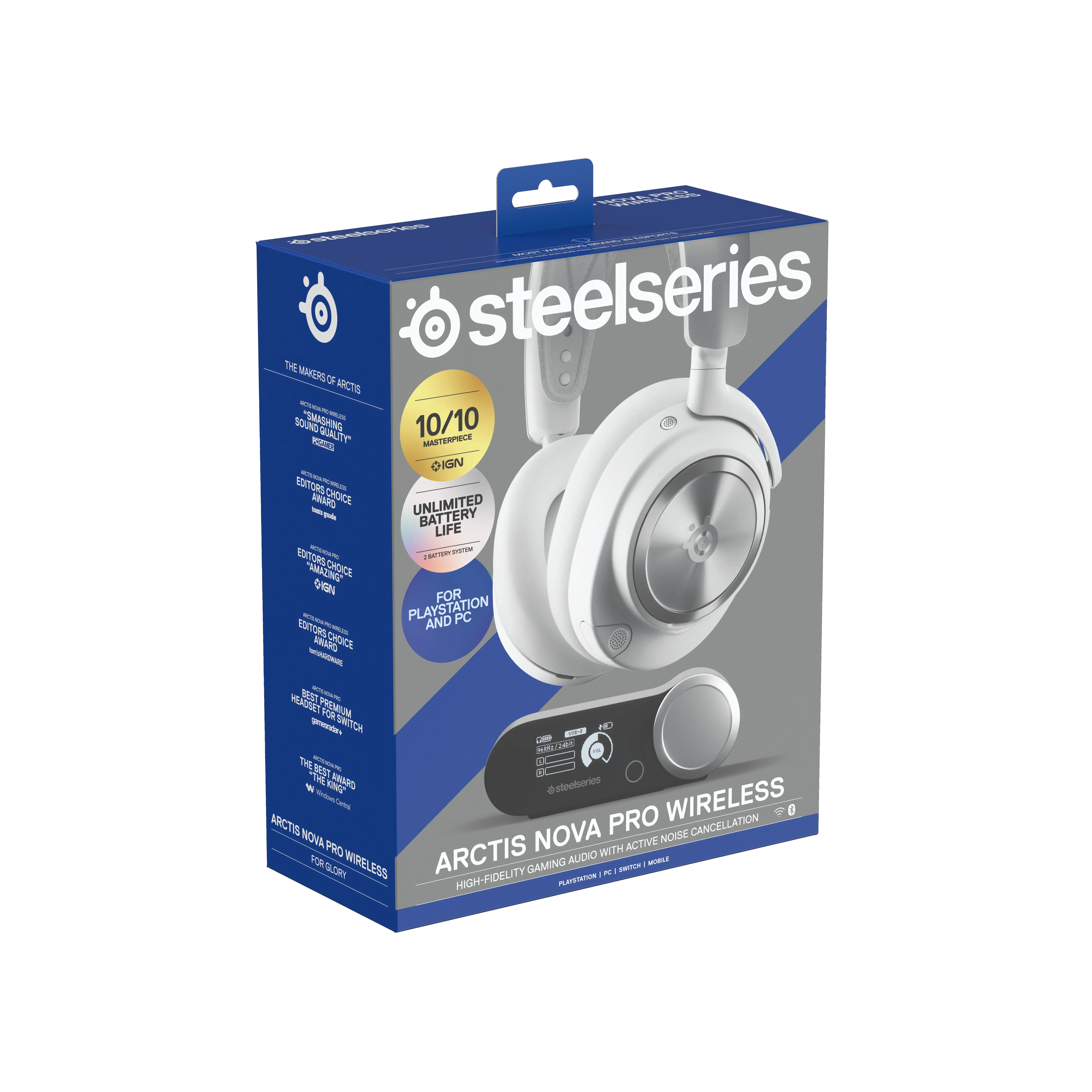 Słuchawki bezprzewodowe z mikrofonem SteelSeries Arctis Nova Pro P Wireless Nauszne Biały