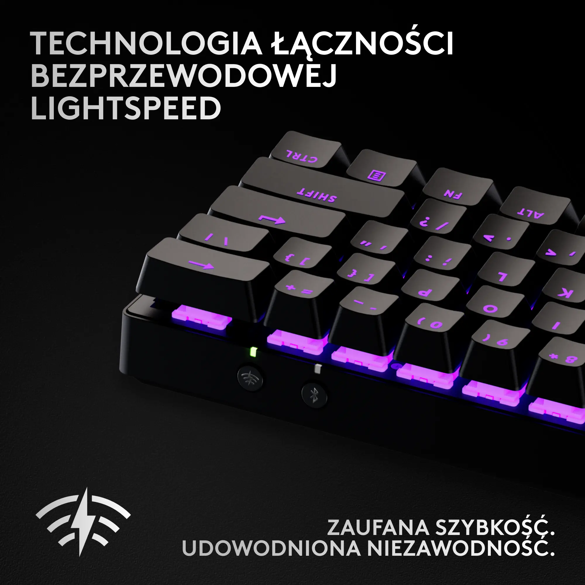 Klawiatura opto-mechaniczna Logitech Pro X 60 Lightspeed GX Tactile Czarny