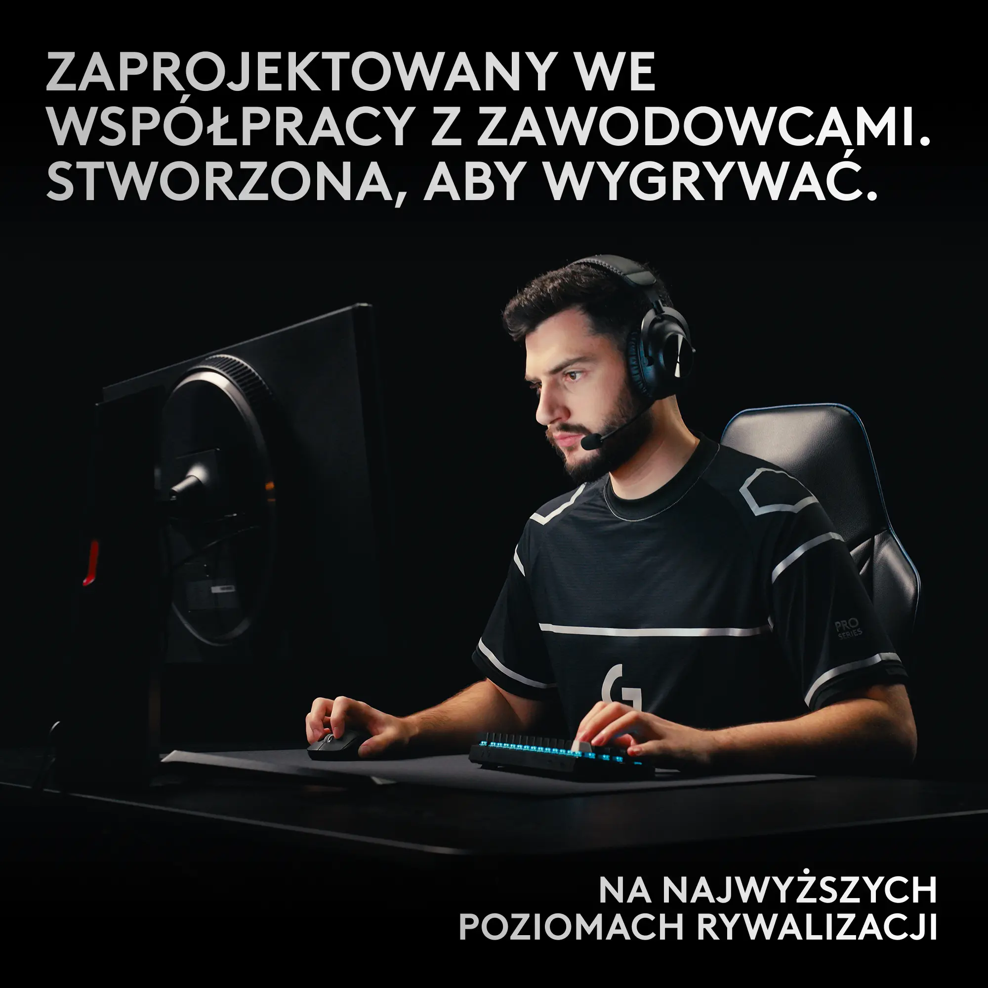 Klawiatura opto-mechaniczna Logitech Pro X 60 Lightspeed GX Tactile Czarny