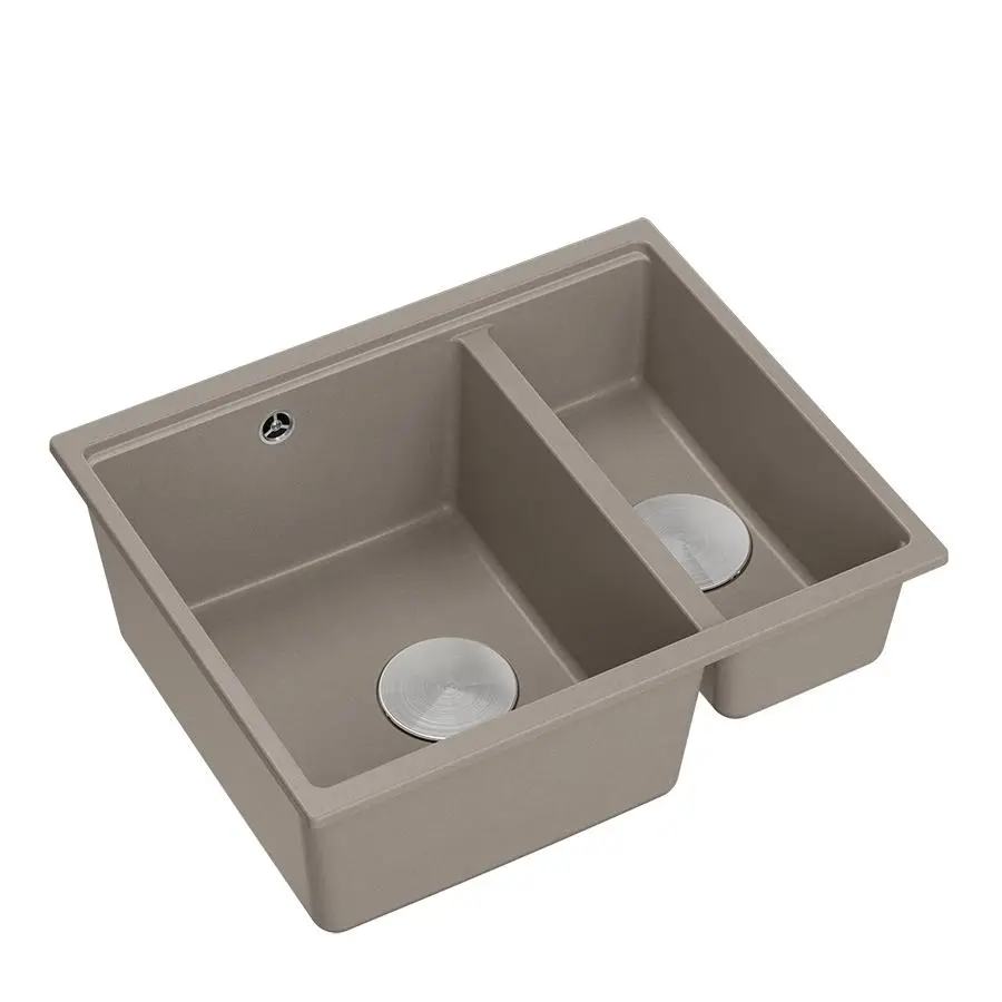 Zlewozmywak Quadron LOGAN 150 HCQL5646U4-BS_U Granitowy Soft taupe/Stal szlachetna