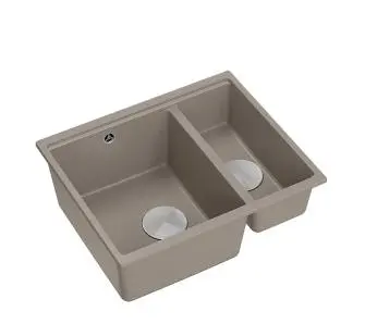 Zlewozmywak Quadron LOGAN 150 HCQL5646U4-BS_U Granitowy Soft taupe/Stal szlachetna