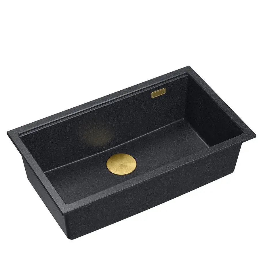 Quadron LOGAN 110 HQD7644U8_PVDG1_U Granitowy Black diamond/Złoty