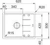 Zlewozmywak Franke Basis BFG 611-62 Fragranit Szary