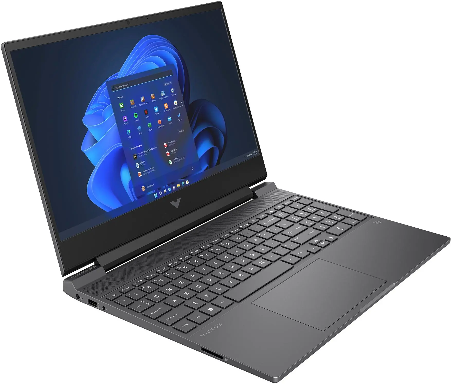 Laptop HP Victus 15-fa1652nw 15,6" 144Hz i5-12450H 16GB RAM 512GB Dysk SSD RTX4050 DLSS3 Win11 Czarno-srebrny