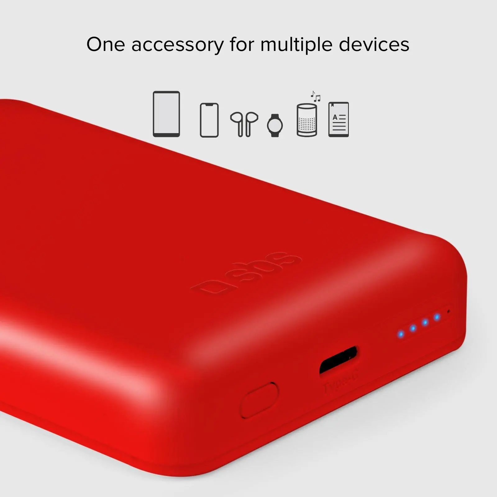 Powerbank SBS TEBB5000MAG1CR 5000mAh Magsafe 10W Czerwony