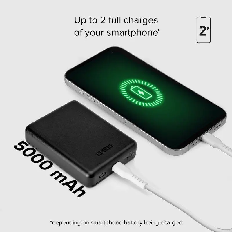 Powerbank SBS TEBB5000MAG1CK 5000mAh Magsafe 10W Czarny