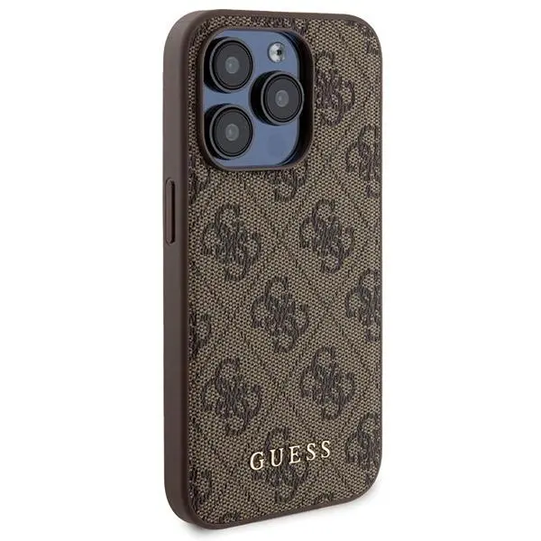 Etui Guess Zestaw do iPhone 15 Pro Max + Powerbank 5000mAh MagSafe 4G Metal Logo Brązowy