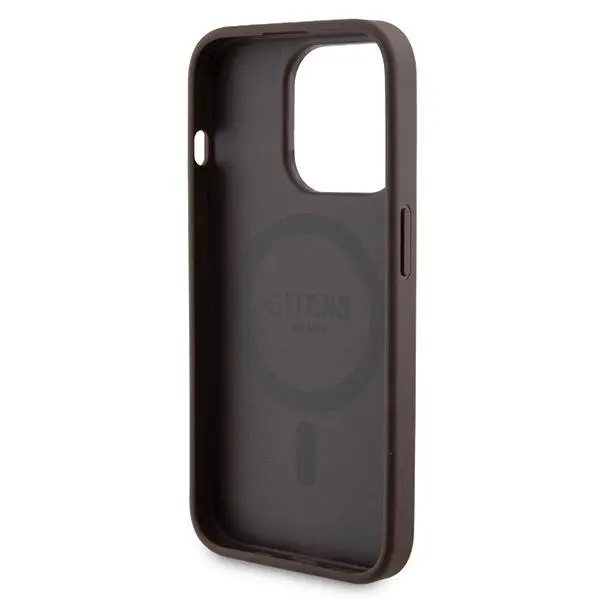 Etui Guess Zestaw do iPhone 15 Pro Max + Powerbank 5000mAh MagSafe 4G Metal Logo Brązowy