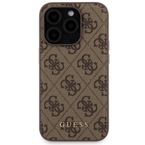 Etui Guess Zestaw do iPhone 15 Pro Max + Powerbank 5000mAh MagSafe 4G Metal Logo Brązowy