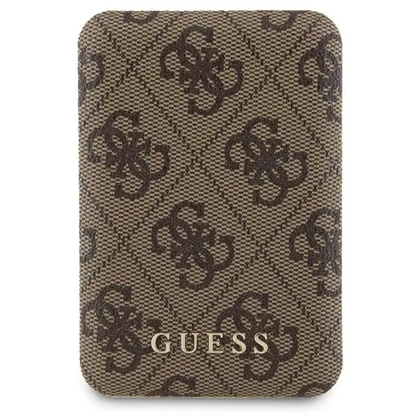 Etui Guess Zestaw do iPhone 15 Pro Max + Powerbank 5000mAh MagSafe 4G Metal Logo Brązowy