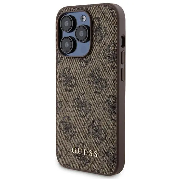 Etui Guess Zestaw do iPhone 15 Pro Max + Powerbank 5000mAh MagSafe 4G Metal Logo Brązowy