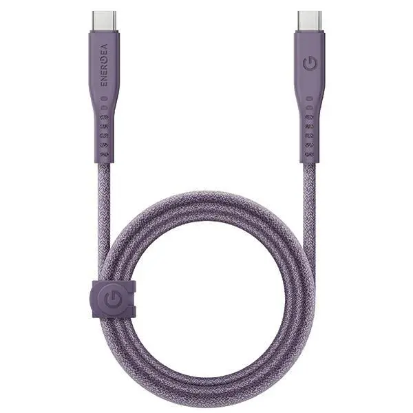 Kabel Energea Flow USB-C - USB-C 1,5m 240W 5A PD Fast Charge Fioletowy