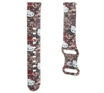 Pasek Hello Kitty Uniwersalny Silicone Tags Graffiti strap 20mm Różowy