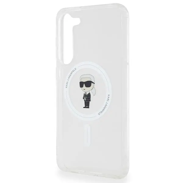 Etui Karl Lagerfeld IML Ikonik MagSafe do Samsung Galaxy S24+ Przezroczysty