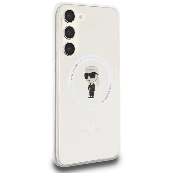 Etui Karl Lagerfeld IML Ikonik MagSafe do Samsung Galaxy S24+ Przezroczysty