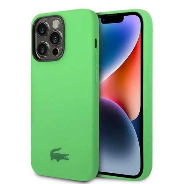 Etui Lacoste Silicone do iPhone 14 Pro Max Zielony