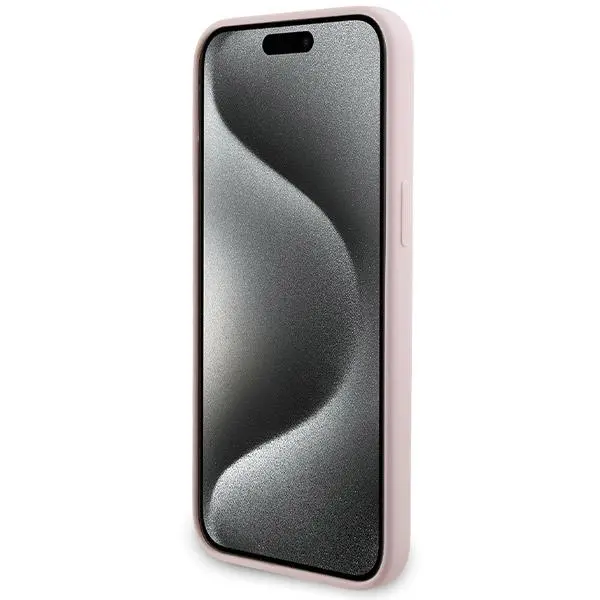 Etui Lacoste LCHMP15LSLOI Hardcase Silicone MagSafe do iPhone 15 Pro Różowy