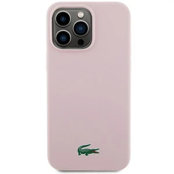 Etui Lacoste LCHMP15LSLOI Hardcase Silicone MagSafe do iPhone 15 Pro Różowy