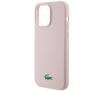 Etui Lacoste LCHMP15LSLOI Hardcase Silicone MagSafe do iPhone 15 Pro Różowy