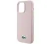 Etui Lacoste LCHMP15LSLOI Hardcase Silicone MagSafe do iPhone 15 Pro Różowy