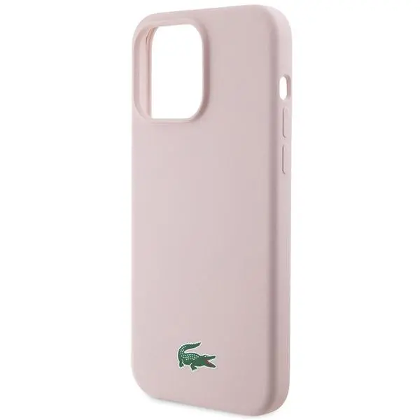 Etui Lacoste LCHMP15LSLOI Hardcase Silicone MagSafe do iPhone 15 Pro Różowy