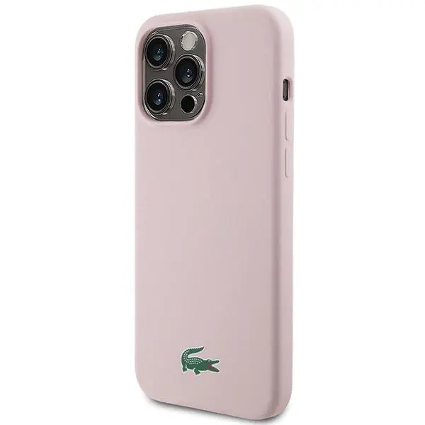 Etui Lacoste LCHMP15LSLOI Hardcase Silicone MagSafe do iPhone 15 Pro Różowy