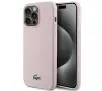 Etui Lacoste LCHMP15LSLOI Hardcase Silicone MagSafe do iPhone 15 Pro Różowy