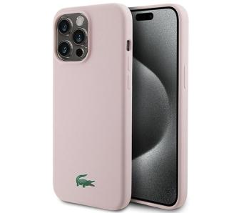 Etui Lacoste LCHMP15LSLOI Hardcase Silicone MagSafe do iPhone 15 Pro Różowy