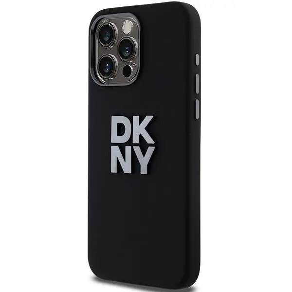 Etui DKNY Hardcase Liquid Silicone Metal Logo do iPhone 15 Pro Czarny