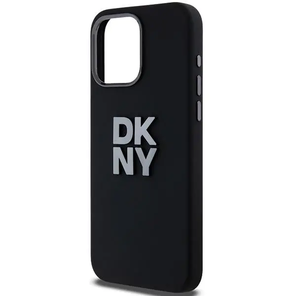 Etui DKNY Hardcase Liquid Silicone Metal Logo do iPhone 15 Pro Czarny
