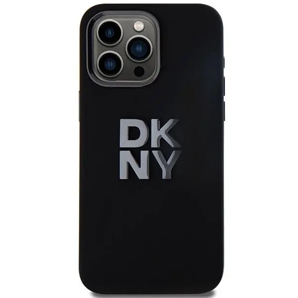 Etui DKNY Hardcase Liquid Silicone Metal Logo do iPhone 15 Pro Czarny