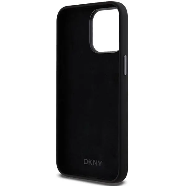 Etui DKNY Hardcase Liquid Silicone Metal Logo do iPhone 15 Pro Czarny