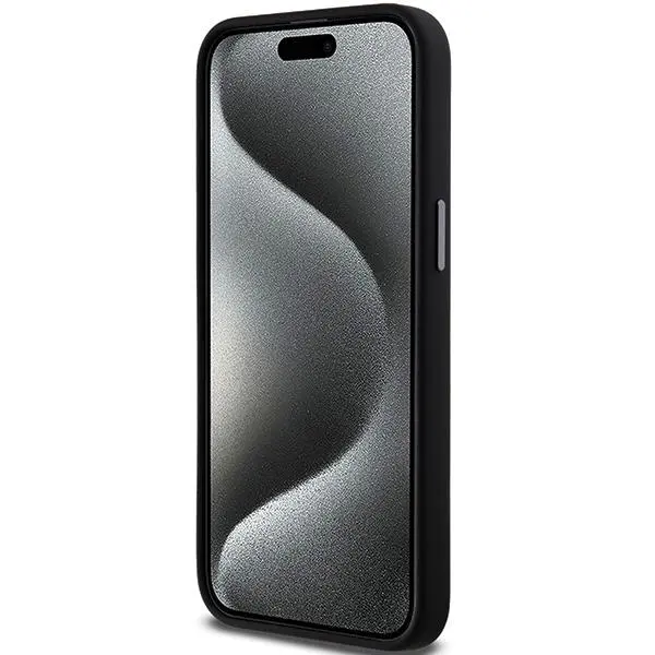 Etui DKNY Hardcase Liquid Silicone Metal Logo do iPhone 15 Pro Czarny