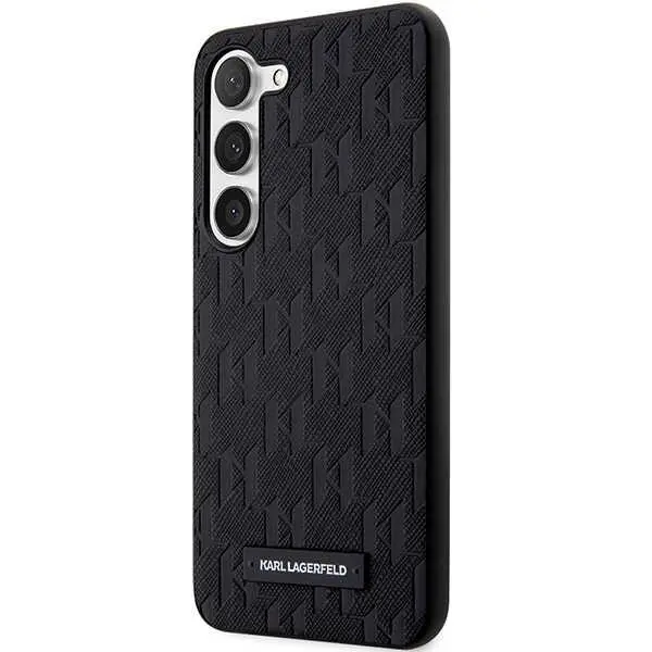 Etui Karl Lagerfeld Hardcase Saffiano Mono Metal Logo do Samsung Galaxy S24 Czarny