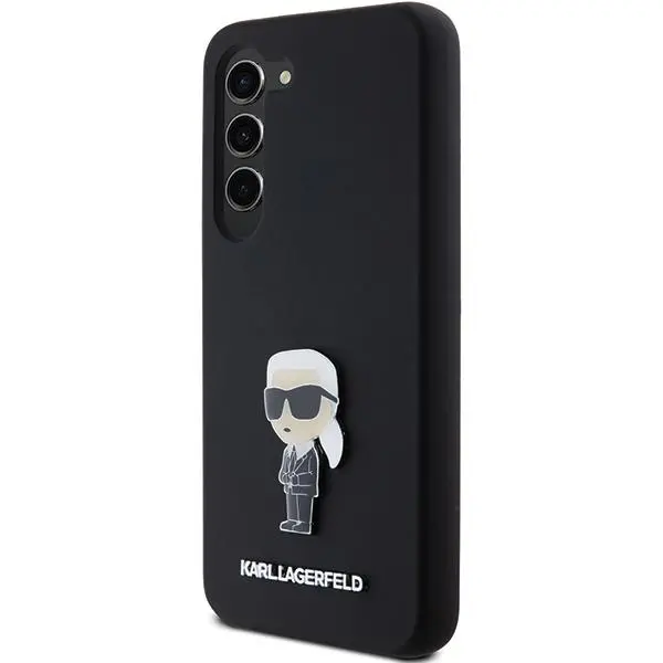 Etui Karl Lagerfeld Silicone Ikonik Metal Pin do Samsung Galaxy S24 Czarny