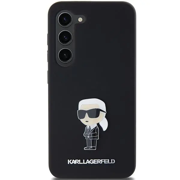 Etui Karl Lagerfeld Silicone Ikonik Metal Pin do Samsung Galaxy S24 Czarny